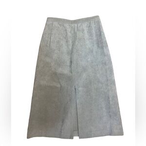 Vintage Skinner Ultra Suede Gray Pencil Skirt 8